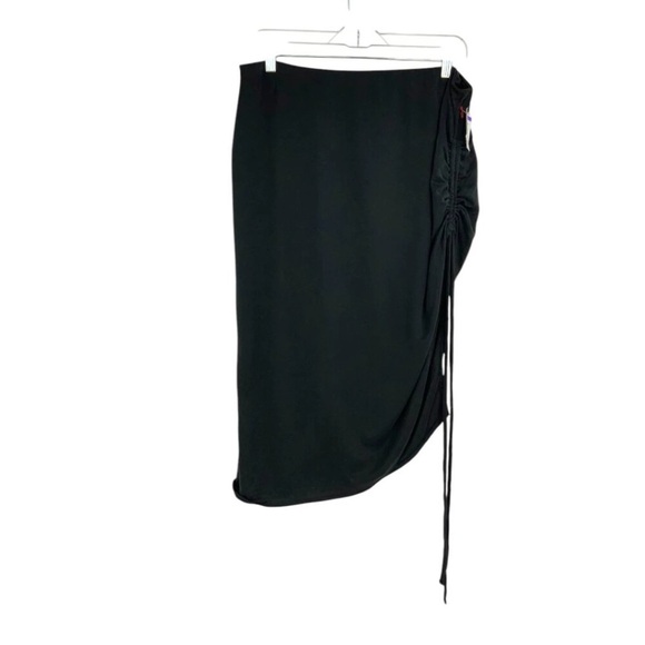 Open Edit Side Ruched Skirt In Black Size XL NWOT $45 MSRP - Picture 3 of 3